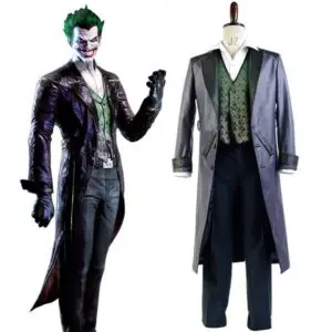 Batman Arkham Origins Blackgate Joker Outfit Cosplay Costume