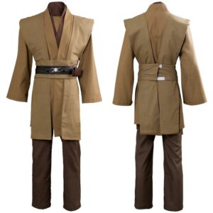 Star Wars Obi Wan Kenobi Jedi Cosplay Costume Brown Version No Cloak