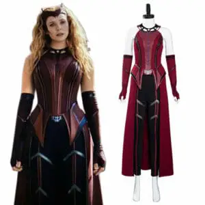 Wandavision Scarlet Witch Cosplay Costume Mask Outfits Halloween Carnival Suit