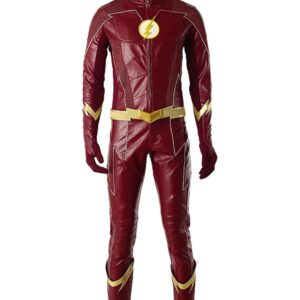 The Flash Season 4 Barry Allen Flash Outfit Jumpsuit Uniform Cosplay Costume+shoes Whole Set