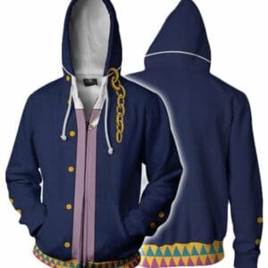Teen Hoodie Jojo’s Bizarre Adventure Kujo Jotaro 3d Zip Up Sweatshirt Unisex