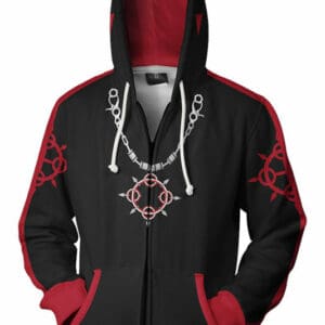 Teen Hoodie Kingdom Hearts Axel 3d Zip Up Sweatshirt Unisex