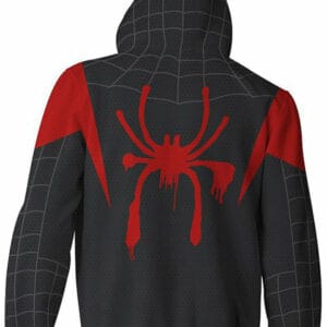 Unisex Adult Hoodie Miles Morales Spider-man 3d Printed Zip Up Hooded Sweatshirt