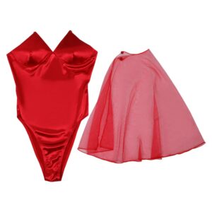 Wandavision Scarlet Witch Original Design Sexy Swimsuit Cosplay Costumes Swimwear Cloak Outfits
