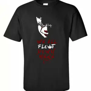 2017 It Movie Pennywise The Clown Black T-shirt Cosplay Costume