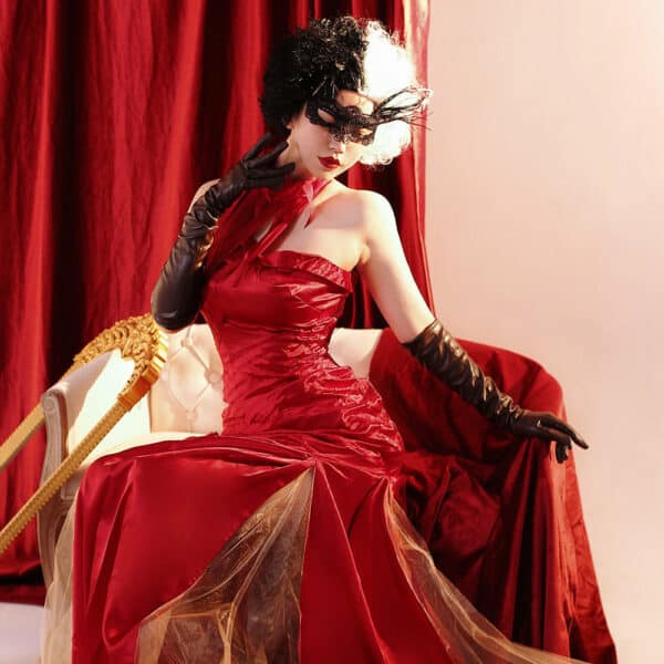 2021 Movie Cruella -cruella De Vil Outfits Halloween Carnival Suit Cosplay Costume