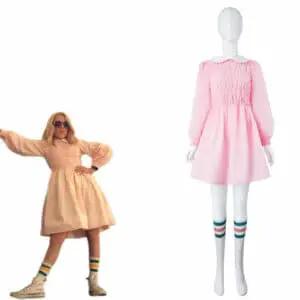 Stranger Things Season 1 Eleven/11 Cosplay Costume Dress Outfits Halloween Carnival Suit