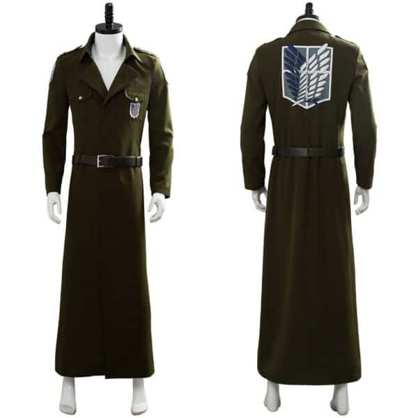 Attack On Titan Season 3 Eren Cosplay Costume Scouting Legion Soldier Officer Uniform