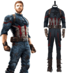 Avengers 3 : Infinity War Captain America Steven Rogers Outfit Uniform Suit Cosplay Costume New