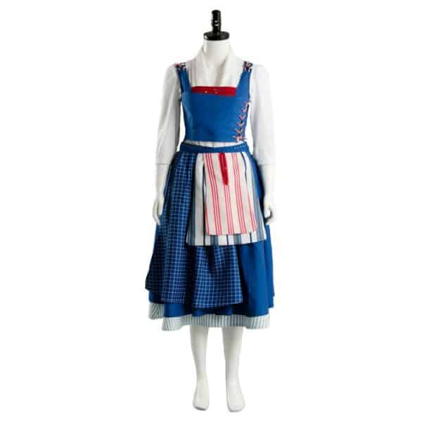 Beauty And The Beast 2017 Film Belle Emma Watson Maid Dress Cosplay Costume