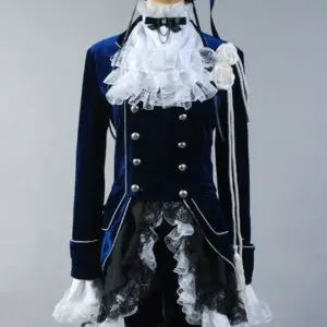 Black Butler Ciel Cosplay Costume Dark Blue Dress