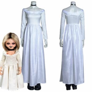 Bride Of Chucky Tiffany Long Dress Outfits Halloween Carnival Suit Cosplay Costume