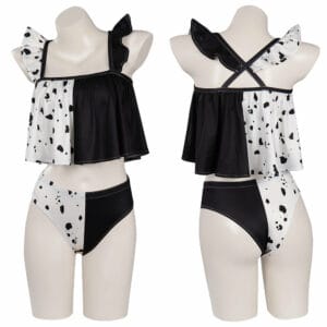 Cruella Original Designers Bikini Swimsuit Cosplay Costume