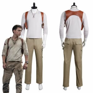 Uncharted 2022 Nathan Drake Cosplay Costume Outfits Halloween Carnival Suit