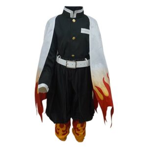 Demon Slayer Rengoku Kyoujurou Kids Children Outfits Halloween Carnival Suit Cosplay Costume
