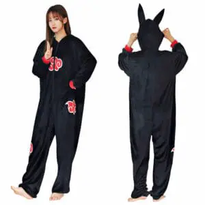 Naruto Akatsuki Cloud Pajama Adult Unisex Sleepwear Cosplay Costume