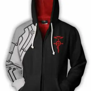 Fullmetal Alchemist Hoodie Edward Elric 3d Printed Zip Up Sweatshirt