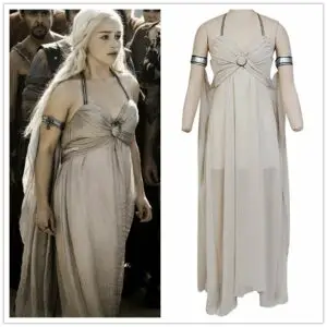 Game Of Thrones Daenerys Targaryen Mother Of Dragons Greek Style Dress Cosplay Costume