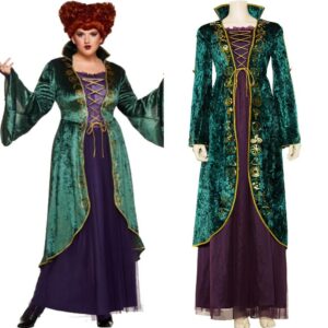 Hocus Pocus Winifred Sanderson Outfit Halloween Carnival Cosplay Costume