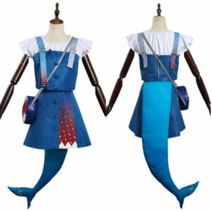 Hololive Vtuber – Gawr Gura Dress Outfits Halloween Carnival Suit Cosplay Costume