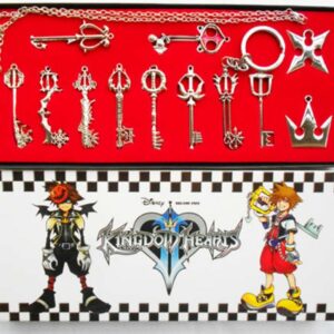 Kingdoms Hearts  Keychain Necklace Pendant Gift12pcs Collection Sets Cosplay Accessories