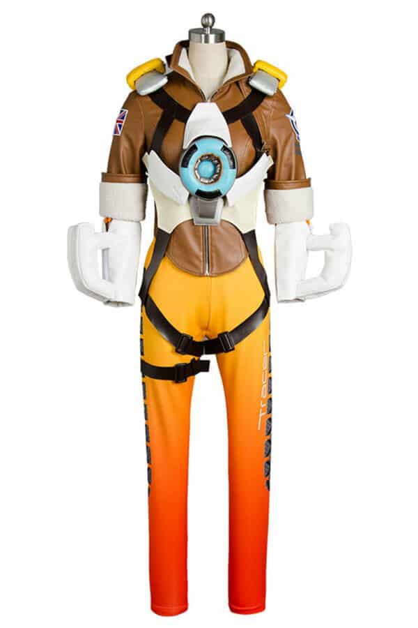 Overwatch Ow Tracer Lena Oxton Outfit Battle Suit Cosplay Costume