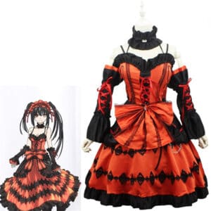 Date A Live Tokisaki Kurumi Gothic Lolita Girl Princess Outfits Halloween Carnival Cosplay Costume