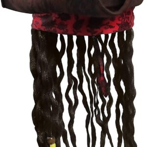 Pirates Of The Caribbean Jack Sparrow Hat Wig Headband Set