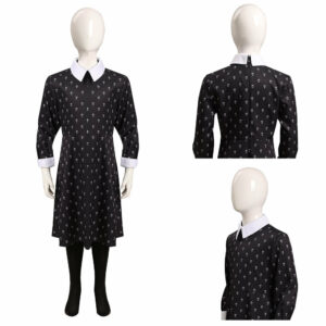Kids Children  Wednesday Addams Cosplay Costume Dress Outfits Halloween Carnival Suit