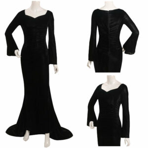 Wednesday (2022) – Morticia Addams Cosplay Costume Dress Outfits Halloween Carnival Suit