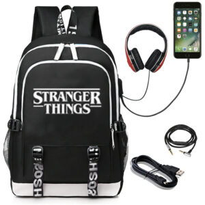 Stranger Things Backpack Laptop Bag With Usb Charging Port