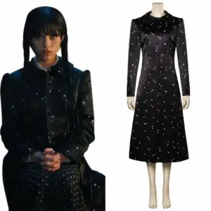 Adult Wednesday (2022) Wednesday Cosplay Costume Coat Outfits Halloween Carnival Suit