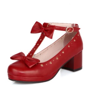 How The Grinch Stole Christmas Cindy Lou Who Women’s Lolita Shoes Vintage Sweet T-straps Shoes