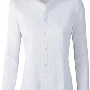 Rebelde: Women’s Formal Work Wear White Simple Shirt